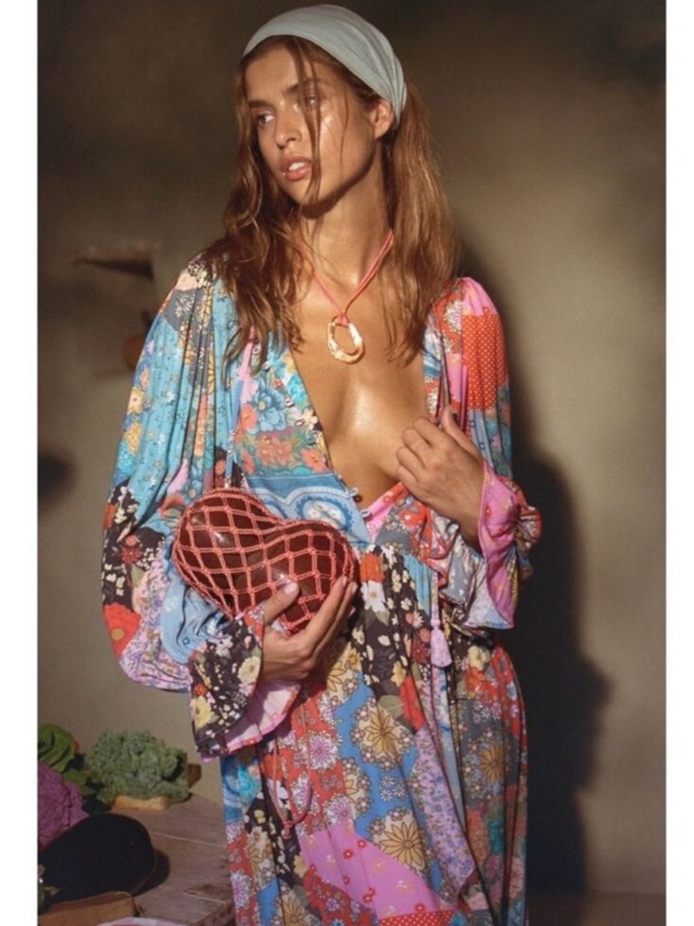 Spell & the Gypsy Bohemian Patchwork 70s Witchy Cha Cha Maxi Dress Size Medium - Picture 4 of 16